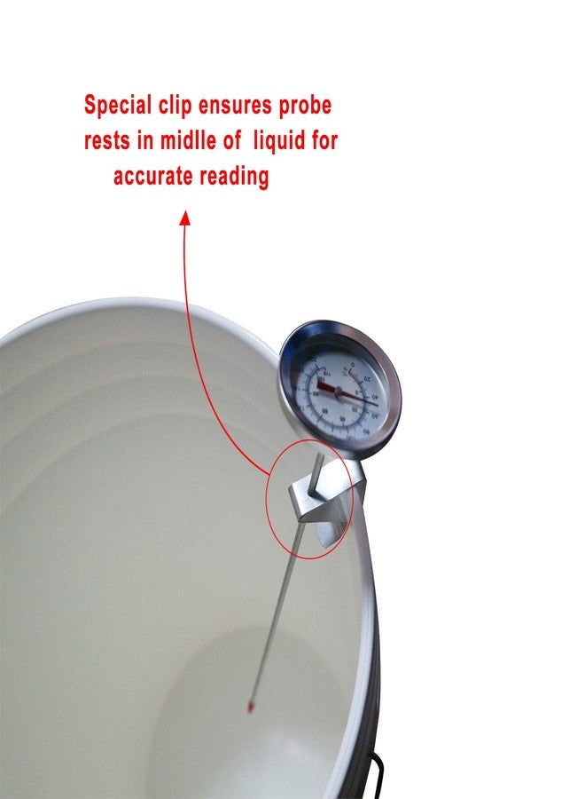 CRBrewBeer Homebrew Kettle Clip On Thermometer,Dial Thermometer,12" Stainless Steel Stem Meat Cooking Thermometer - Image 4